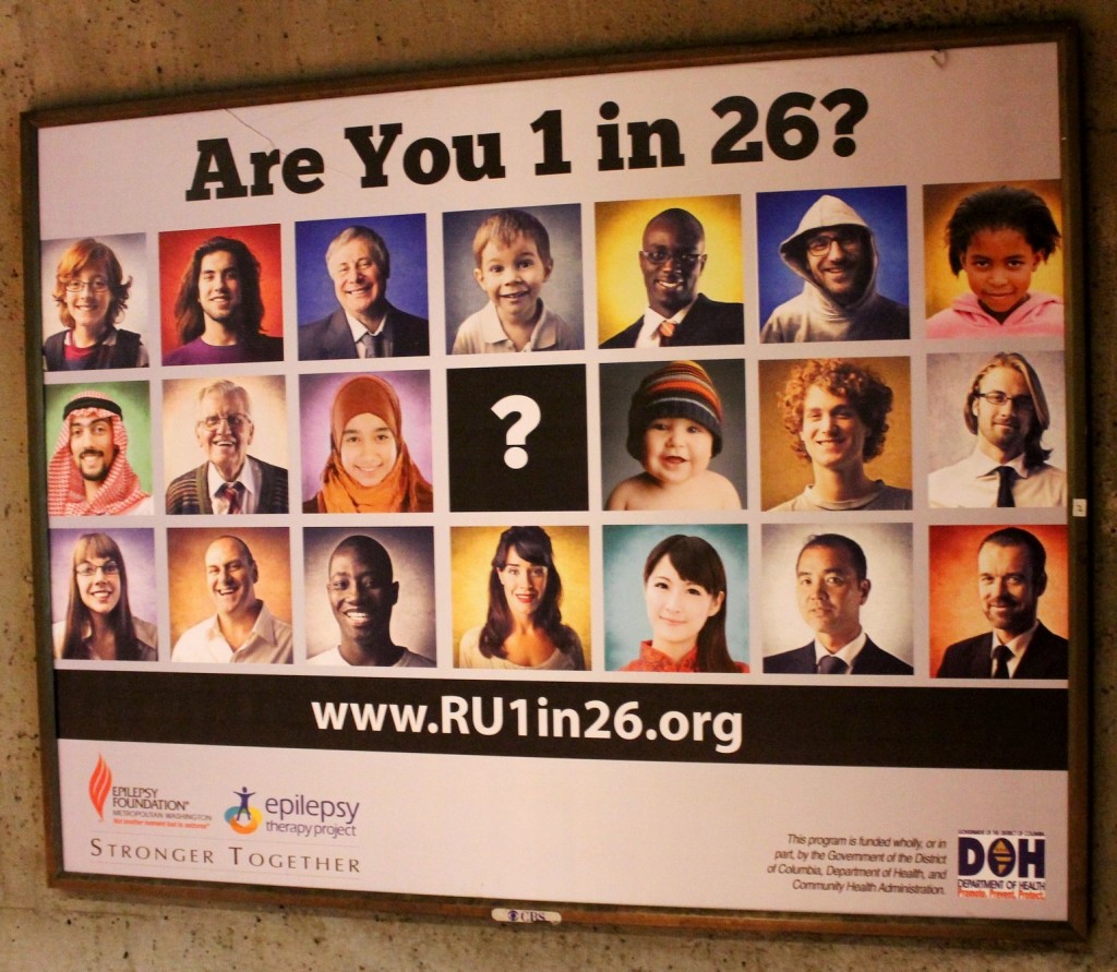 Are you 1 in 26? Epilepsy billboard on the train