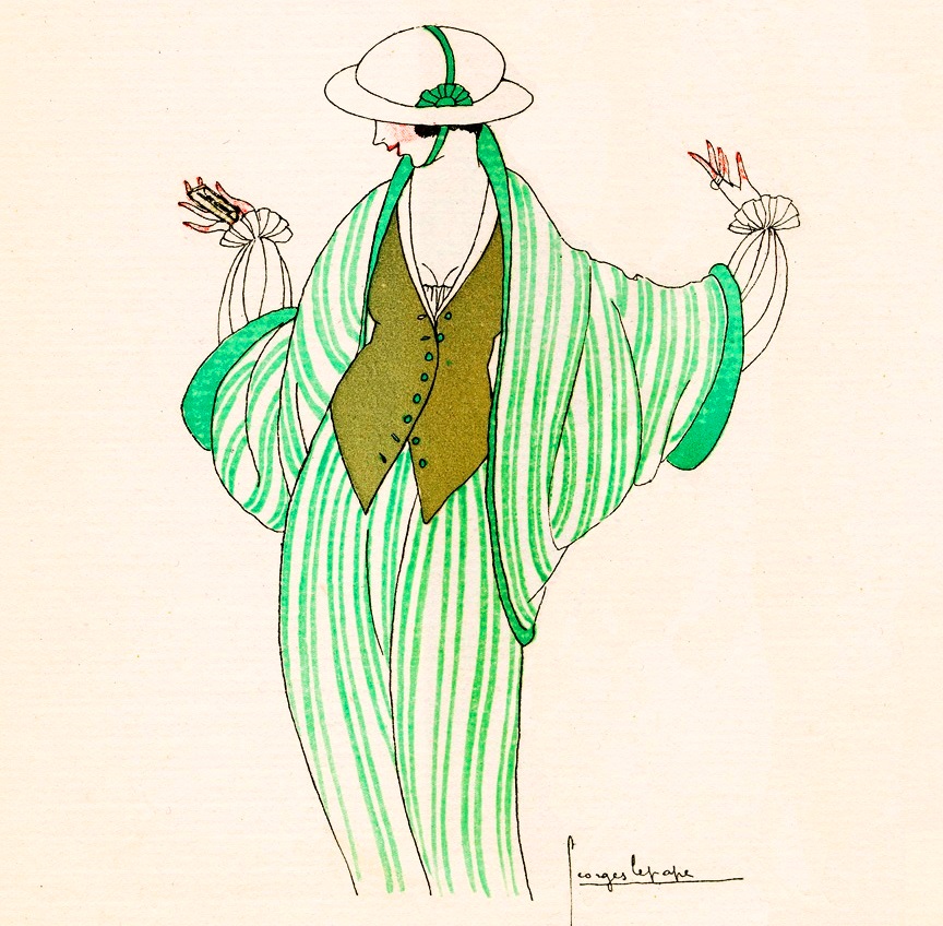 Fashion illustration by Georges Lepape (1887-1971) via MCAD Library.