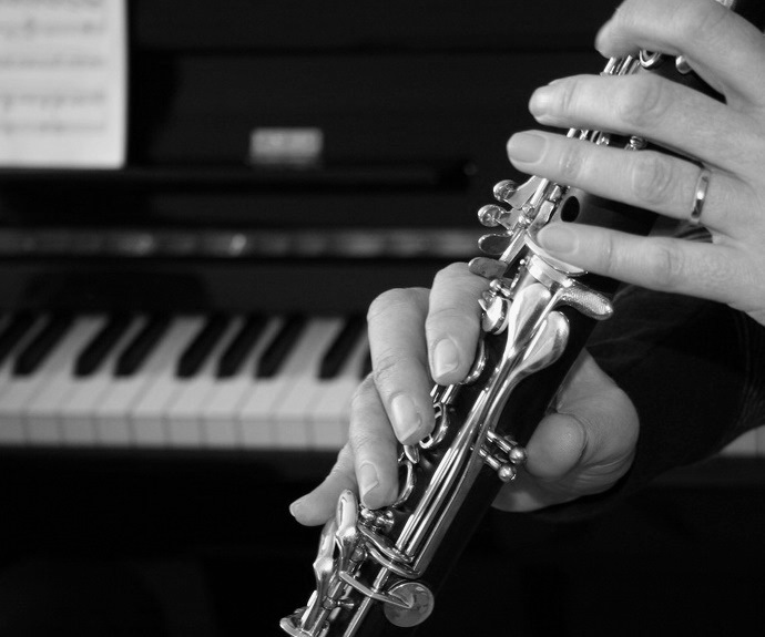playing clarinet