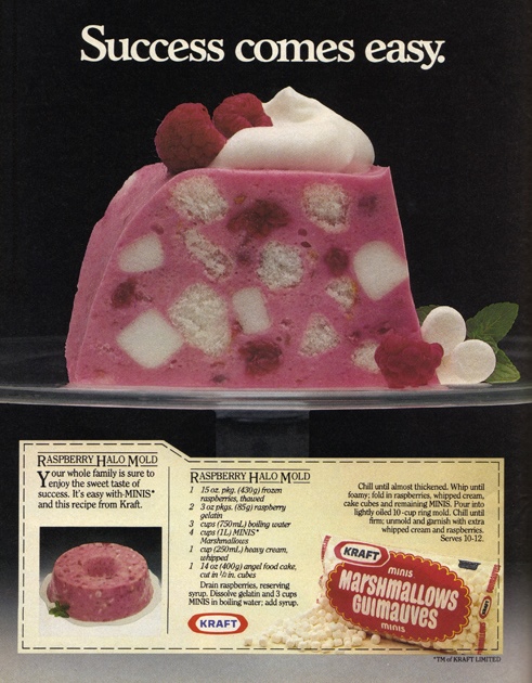 Raspberry Halo Mold Jello Dessert