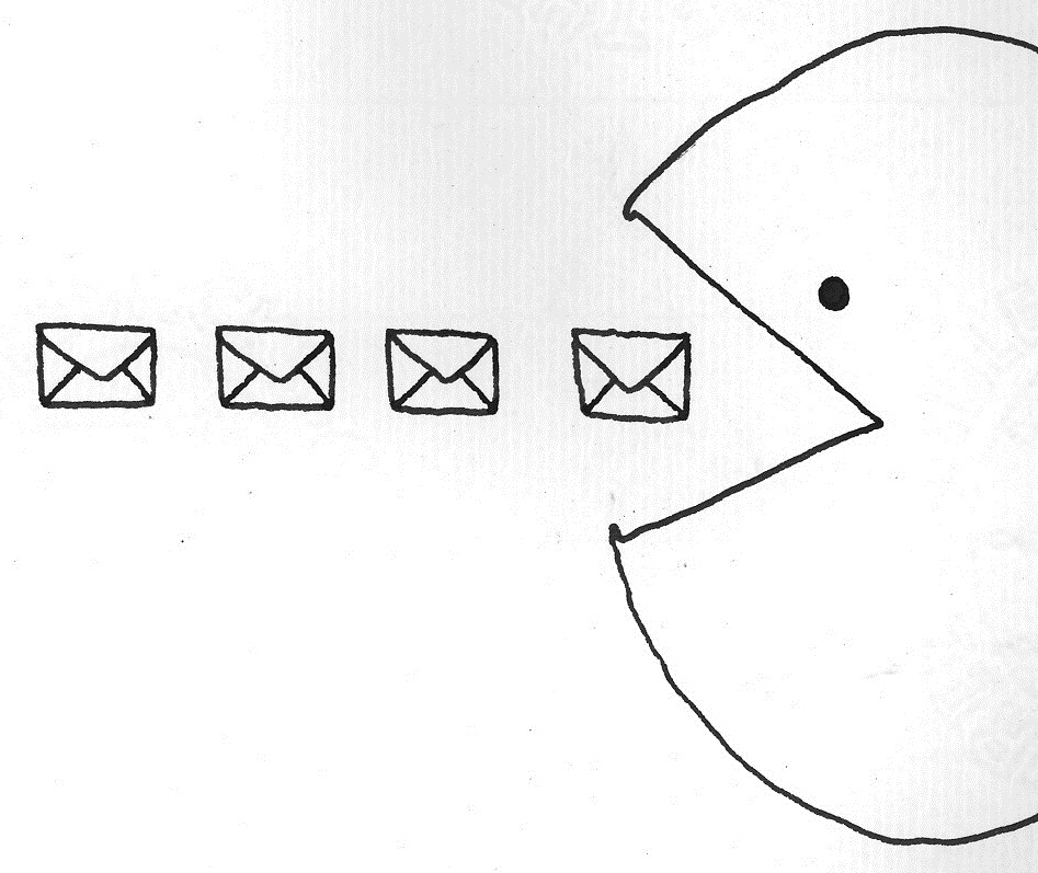 Pacman eating emails