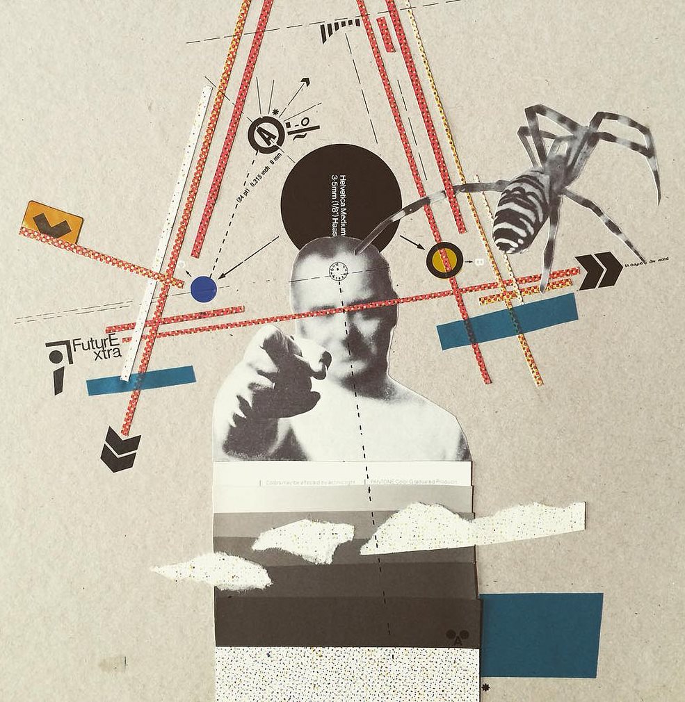 Planes de verano #154: Proyecto Puentes. Collages de ida y vuelta. Con obra de @erregalvez #proyectopuentes #Expo #collage