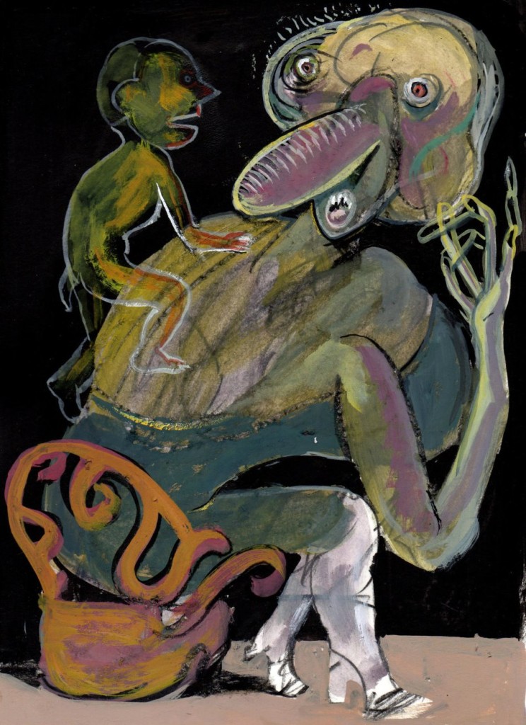 Grotesque painting, Familiar, by Bruno Nadalin; $50 on Etsy.