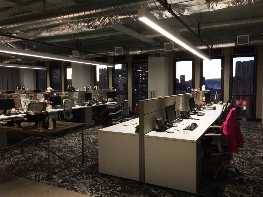 empty desks at the Edelman San Francisco office