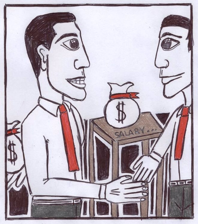 Salary Negotiations: Illustration by Mike Kline